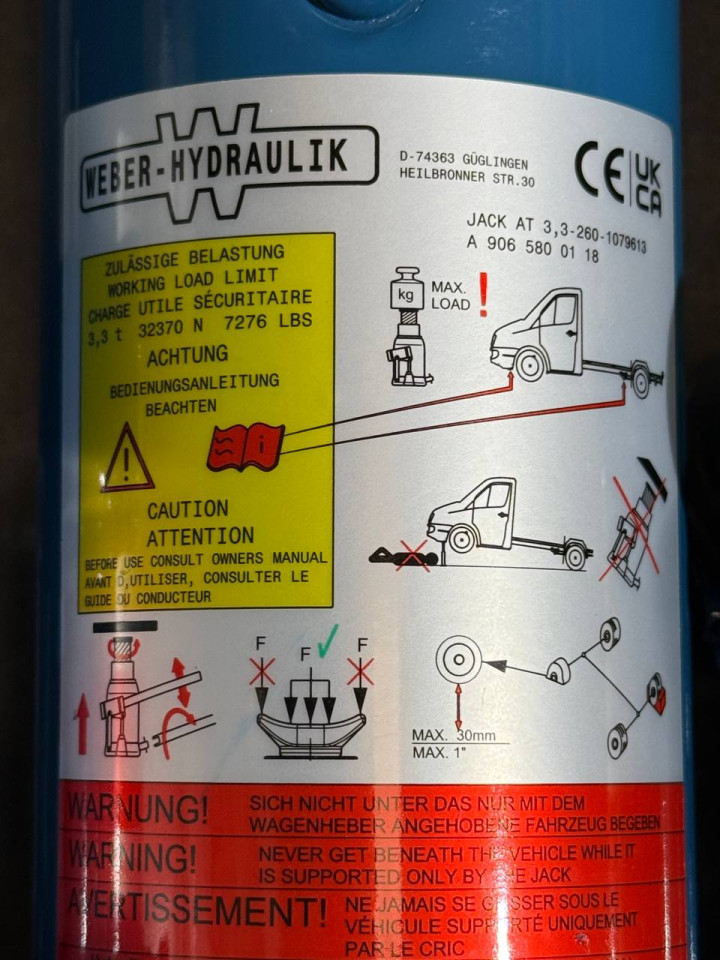 Домкрат підсилений Sprinter 3.3T ORIGINAL