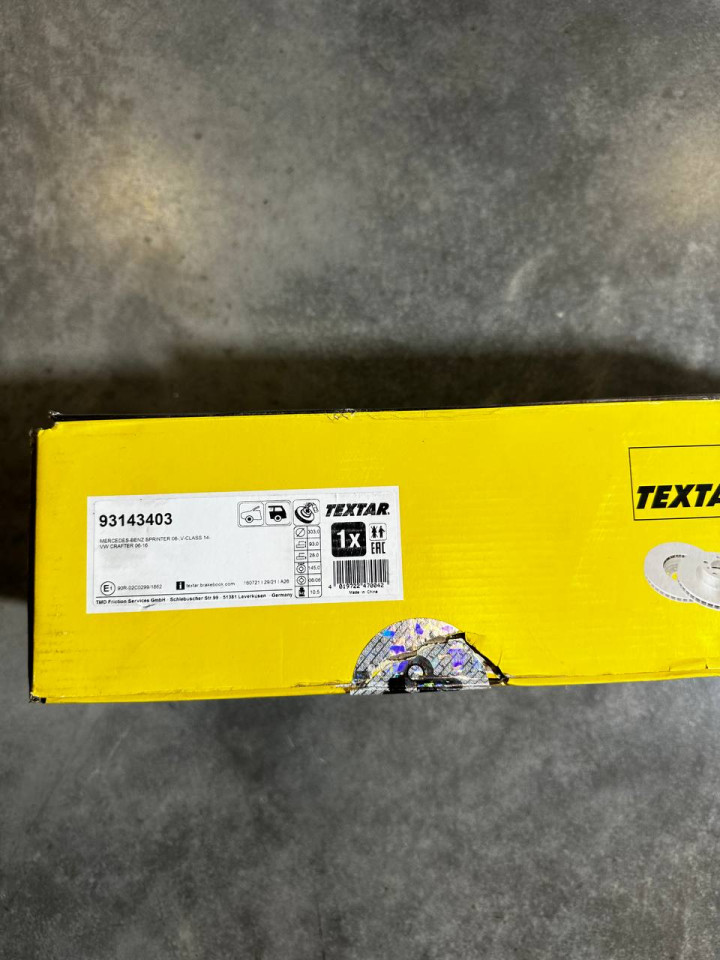 Диск TEXTAR гальмівний задній Двухкатковий Sprinter W906-907/VW Crafter 30-50  93143403