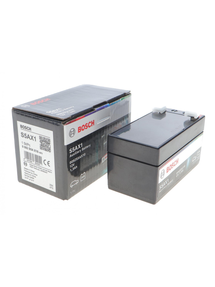 0 092 S5A X10 BOSCH Акумуляторна батарея 1.3Ah S5AX Aux (97x48.5x58/+L/BO) (AGM/допоміжна)
